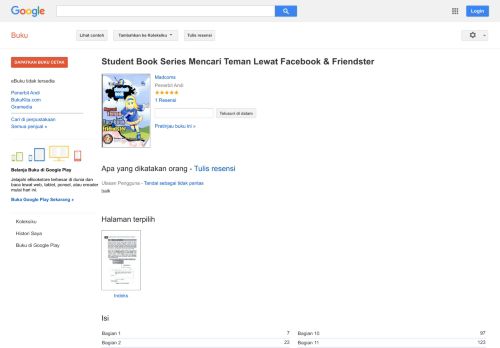 
                            9. Student Book Series Mencari Teman Lewat Facebook & Friendster