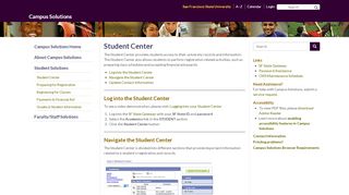 
                            7. Student Center - Campus Solutions - San Francisco State University