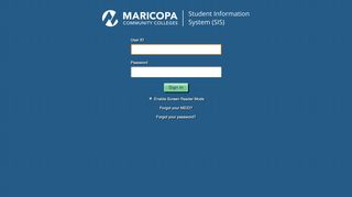 
                            8. Student Center - Maricopa SIS Sign-in