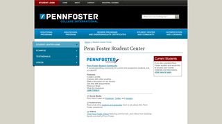 
                            5. Student Center | Penn Foster Career School