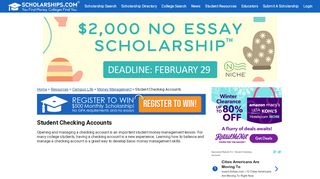 
                            9. Student Checking Accounts - Scholarships.com