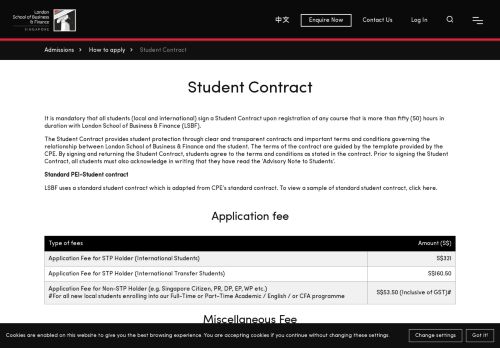 
                            9. Student Contract | How To Apply | LSBF Singapore