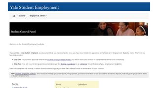 
                            8. Student Control Panel - Yale Student Employment