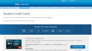 
                            3. Student Credit Cards - Credit Cards for College - Citi.com - Citibank
