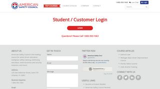 
                            7. Student / Customer Login - American Safety Council