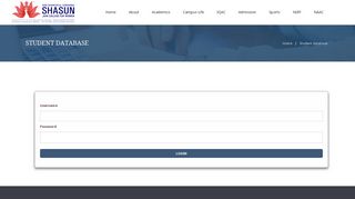 
                            3. Student database - Shasun Jain College For Women