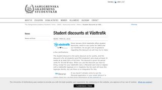 
                            13. Student discounts at Västtrafik - University of Gothenburg Student ...