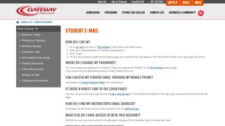 
                            10. Student E-mail | Gateway Technical College