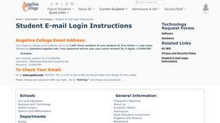 
                            9. Student E-mail Login Instructions | Angelina College