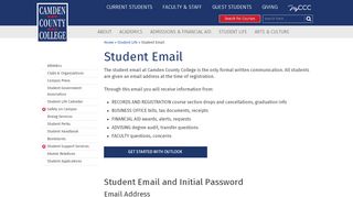 
                            4. Student Email - Camden County College