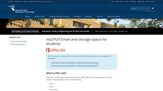 
                            8. Student Email - CPUT