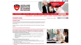 
                            2. Student Email, E-learning Facility, CEE System | Auckland Institute of ...