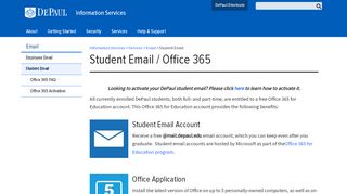 
                            10. Student Email | Email | Services | Information Services | DePaul ...