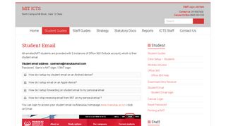 
                            12. Student Email – MIT ICTS