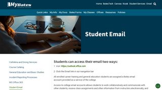 
                            13. Student Email | MyBates