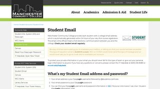 
                            10. Student Email - Student Accounts - Manchester Community College ...