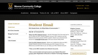 
                            3. Student Email | Student Technology | Monroe Community College