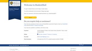 
                            3. Student Email - University of Otago
