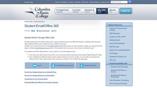 
                            8. Student Email/Office 365 : Columbia Basin College