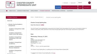 
                            11. Student Events / Chester County Spelling Bee