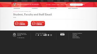 
                            10. Student, Faculty and Staff Email | Email | The University of Winnipeg