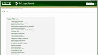 
                            9. Student: FAQ's - PolyLearn Support - Cal Poly SLO