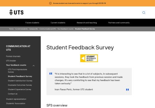 
                            10. Student Feedback Survey | University of Technology Sydney