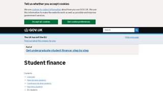 
                            2. Student finance: EU students - GOV.UK