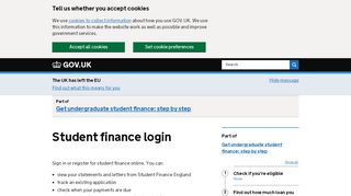 
                            12. Student finance login - GOV.UK