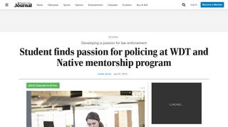 
                            12. Student finds passion for policing at WDT and Native mentorship ...