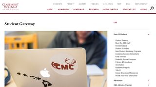 
                            8. Student Gateway | Claremont McKenna College