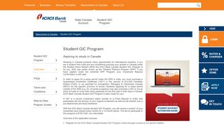
                            9. Student GIC Program - ICICI Bank Canada