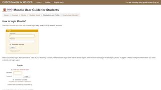 
                            4. Student Guide: How to login Moodle? - CUSCS Moodle - CUHK