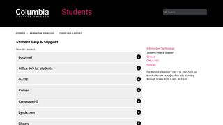 
                            4. Student Help & Support - Students - Columbia College Chicago
