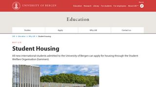 
                            6. Student Housing | Education | University of Bergen