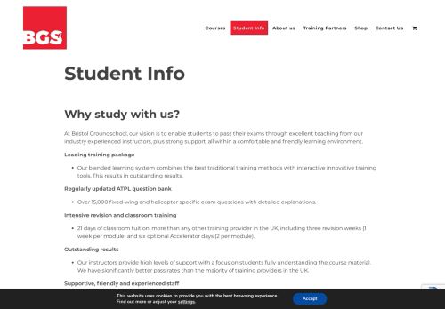 
                            4. Student Info - Bristol Groundschool