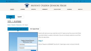 
                            3. Student Information System - Mount Ogden Junior High School