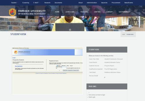 
                            1. Student Kiosk | Namibia University of Science and ...