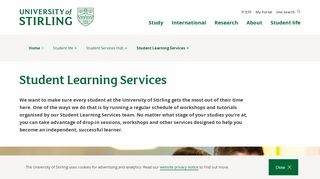 
                            13. Student Learning Services | Student life | University of Stirling