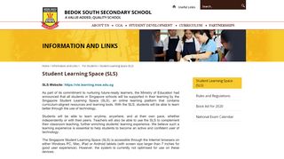 
                            2. Student Learning Space (SLS) - Bedok South Secondary ...