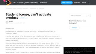
                            5. Student license, can't activate product – IDEs Support (IntelliJ ...