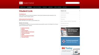 
                            2. Student Link » Student Central | Boston University