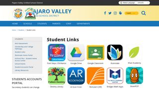 
                            12. Student Links - Pajaro Valley Unified School District