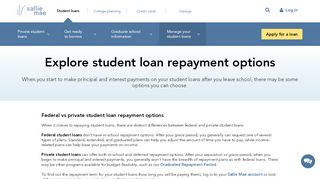 
                            13. Student Loan Repayment Options | Sallie Mae