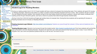 
                            11. Student Log In for Reading Wonders - Welcome to Mrs. Bilbrey's ...