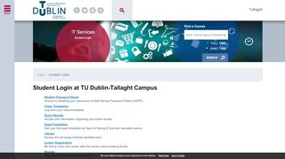 
                            3. Student Login at TU Dublin-Tallaght Campus