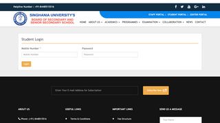 
                            4. Student Login | BSSSS - Singhania University