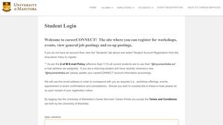 
                            3. Student Login - careerCONNECT