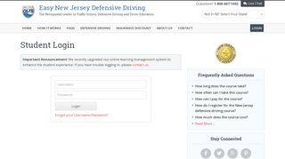 
                            3. Student Login - Easy New Jersey Defensive Driving Course