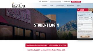 
                            1. Student Login - Escoffier - Auguste Escoffier School of Culinary Arts